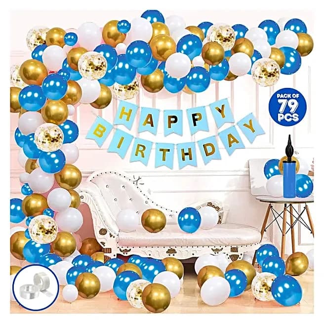 Festive Blue Birthday Decoration Set — view 1 of 1