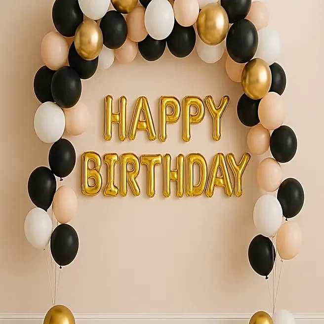 Classic Gold Birthday Celebration Balloon Decor Set — view 2 of 3