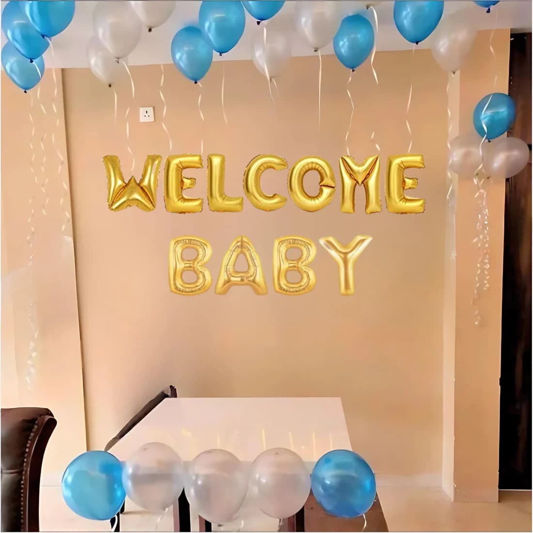 Welcome Home Balloon Decoration for New Born Baby Boy Set — view 1 of 1