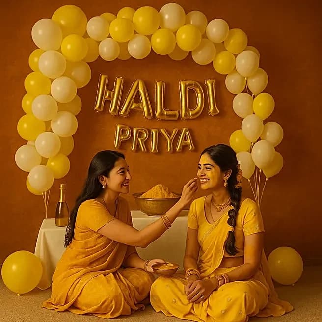 Radiant Haldi Celebration Balloon Arch Set — view 2 of 2