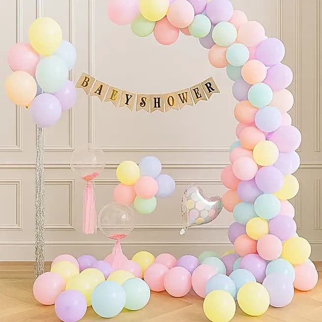 Pastel Multicoloured Baby Shower Balloon Décor Set — view 1 of 1
