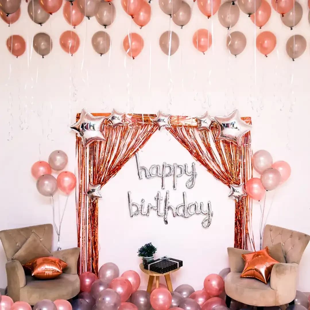 Happy Birthday Rose Gold Surprise Decor Set — view 1 of 1