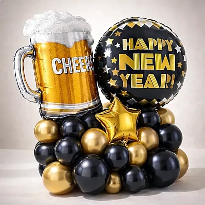 Beer Mug New Year Table Balloon Decor Set — view 2 of 3