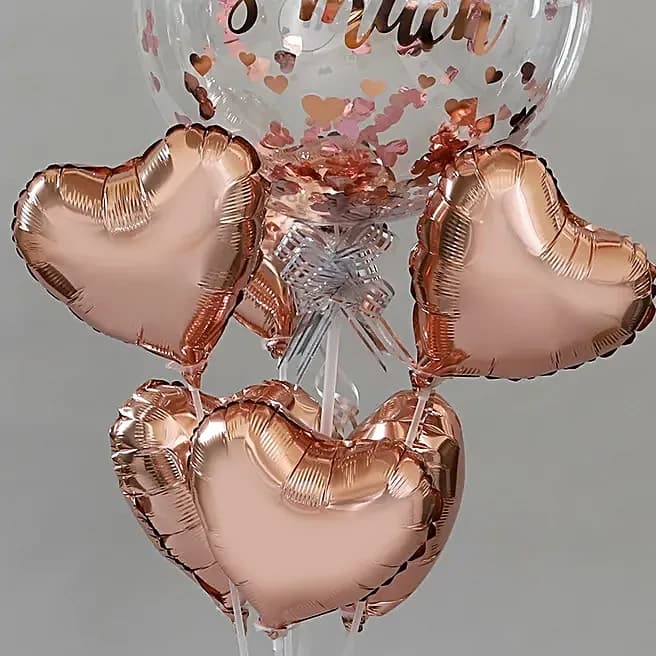 Rose Gold Love You Balloon Bouquet Set — view 2 of 5