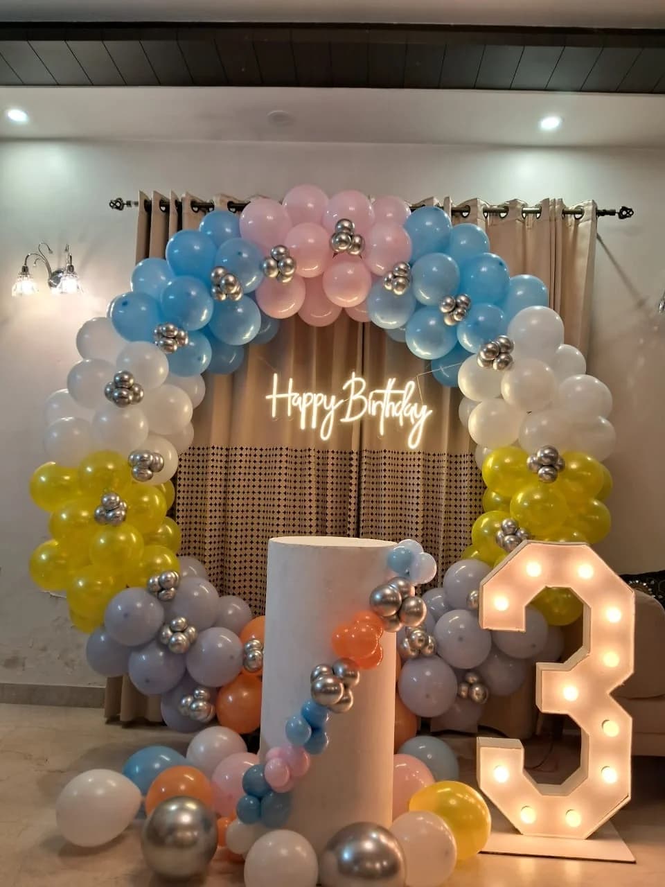 Color Pop Birthday Circle Arch Decor — view 1 of 1