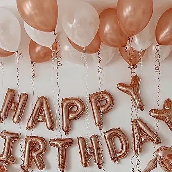 Birthday Surprise Rose Gold Balloon Decor Set — view 3 of 3
