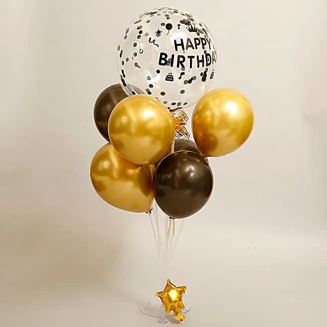 Black And Golden Balloon Bouquet Set — view 5 of 5
