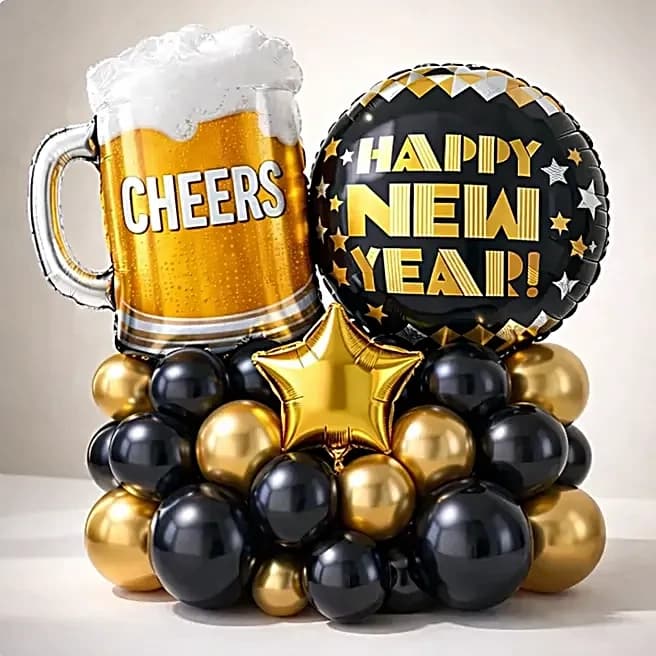 Beer Mug New Year Table Balloon Decor Set — view 3 of 3