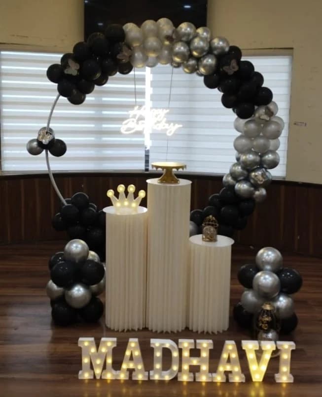 Black and Silver Halo Birthday Decor Set — view 1 of 1