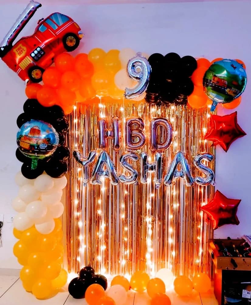 Fire Engine Theme Balloon Decoration Set — view 1 of 1