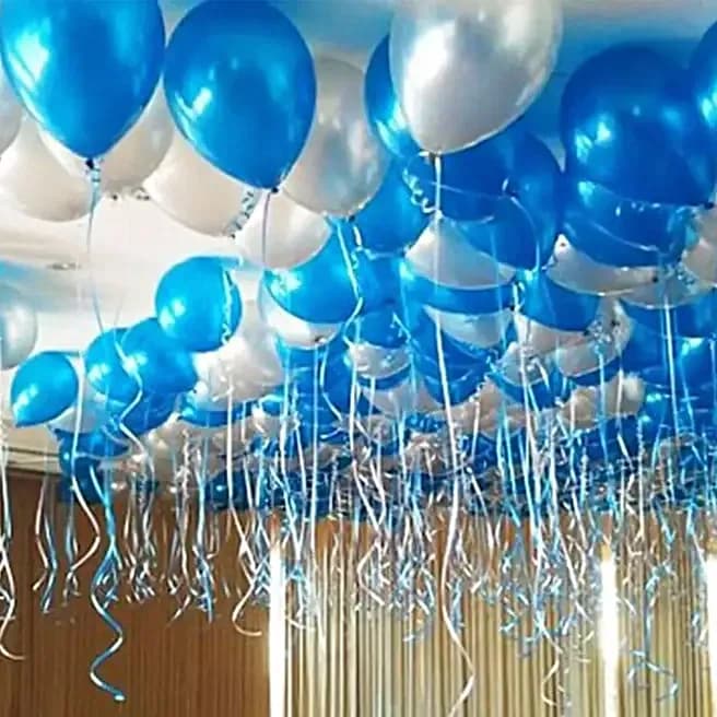Blue and Silver Balloon Decor Set — view 2 of 3