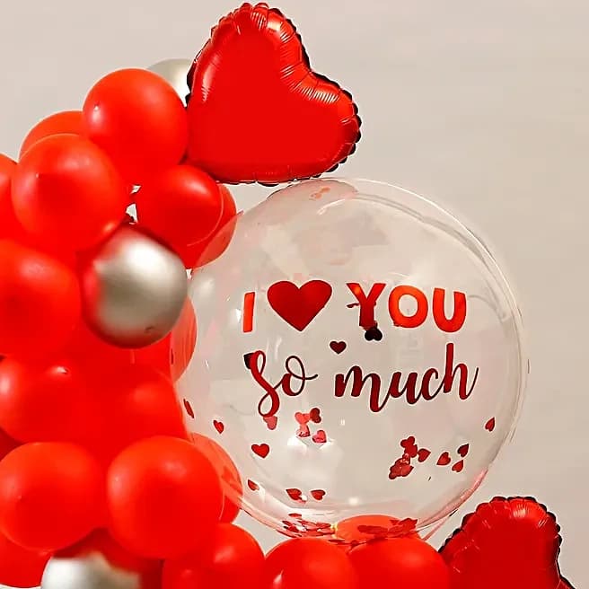 Love You Red Theme Balloon Bouquet Set — view 6 of 6