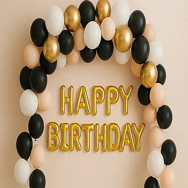 Classic Gold Birthday Celebration Balloon Decor Set — view 3 of 3