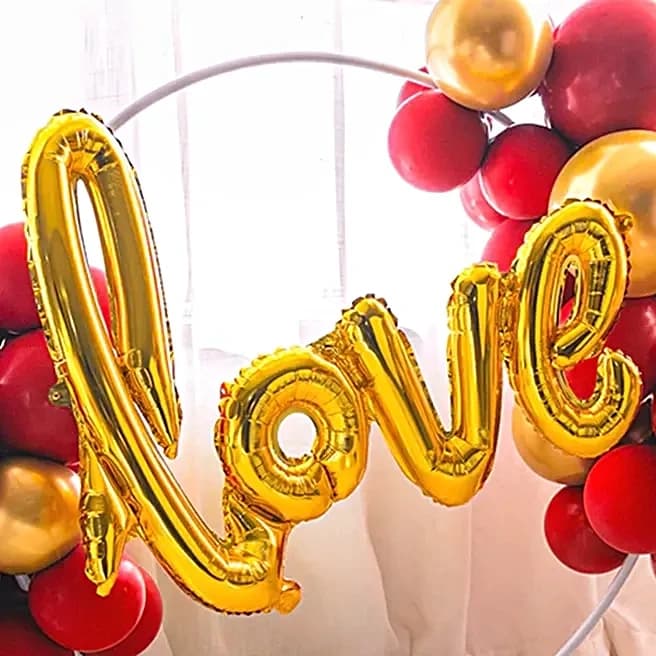 Cursive Love Balloon Ring Set — view 3 of 4