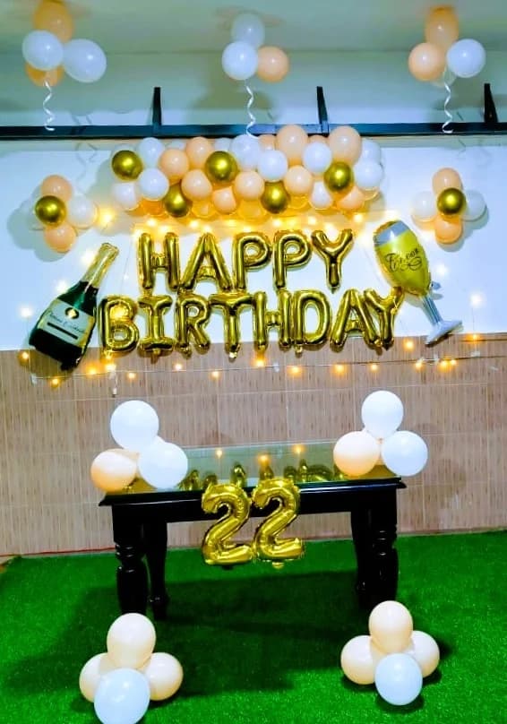 White and Peach Birthday Surprise Decoration Set — view 1 of 1