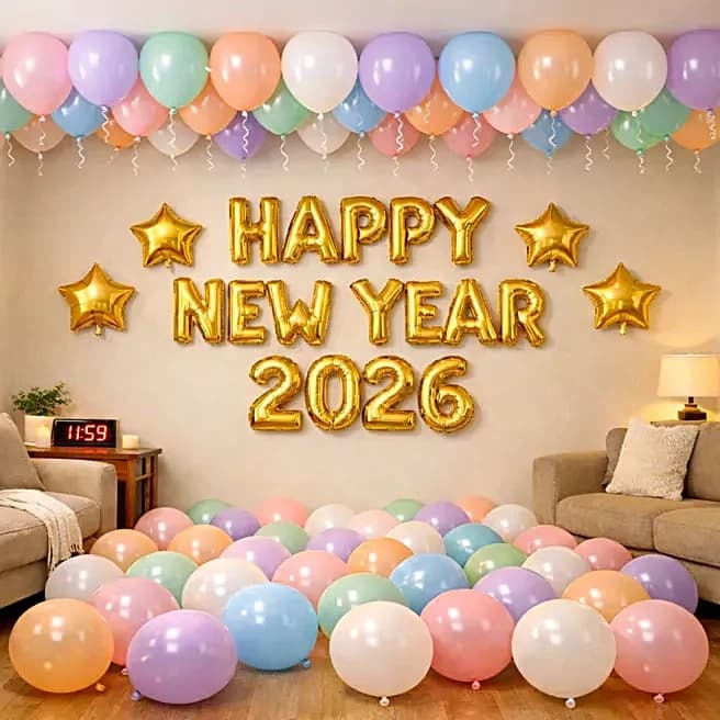 Pastel Glow New Year Room Balloon Decor Set — view 1 of 2