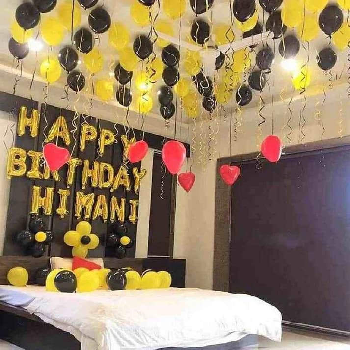 Birthday Decoration in Gold Theme Room Balloon Set — view 1 of 2