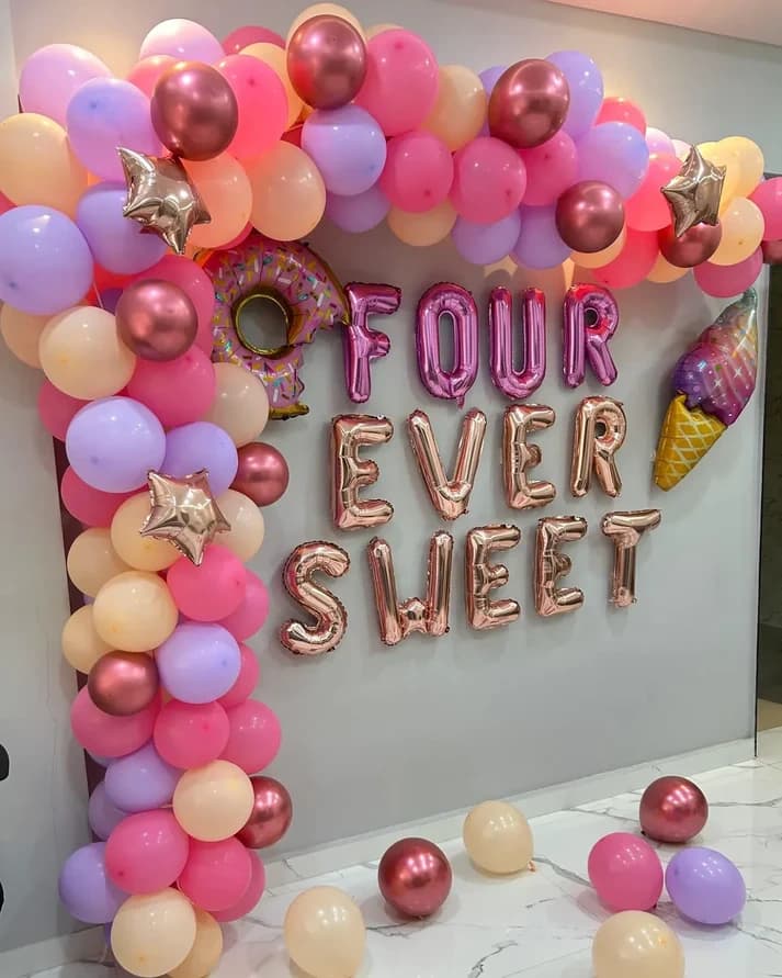 Candy Theme 4th Birthday Decor Set — view 3 of 3