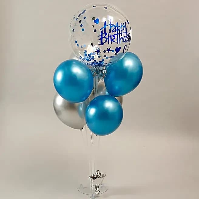 Blue Theme Birthday Balloon Bouquet Set — view 5 of 6