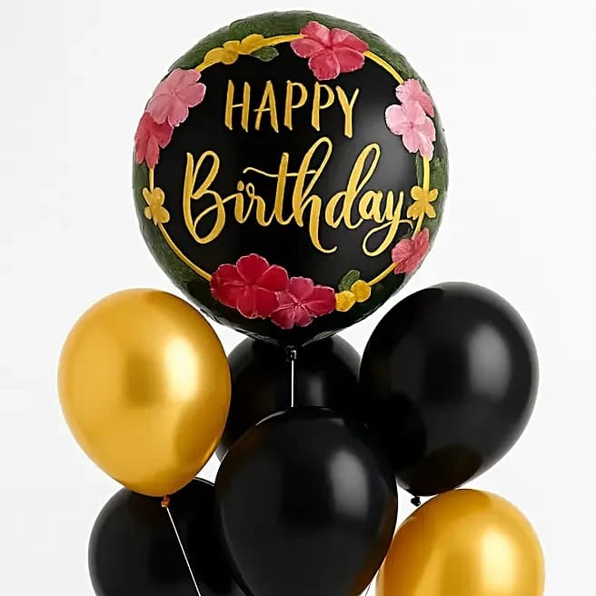 Modern Metallic Birthday Balloon Decor Set — view 2 of 4