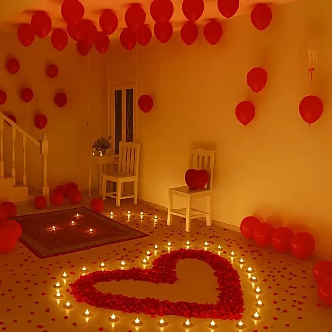 Romantic Rose petals and Candles Decorations Set — view 1 of 2