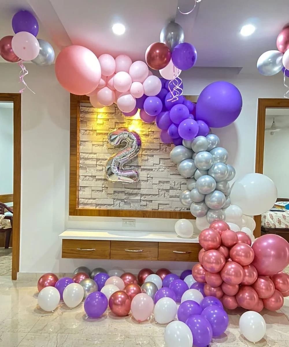 Purple and Silver Birthday Arch Deor — view 1 of 1