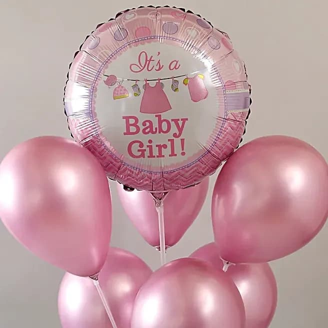 It's a Baby Girl Balloon Bouquet Set — view 3 of 4