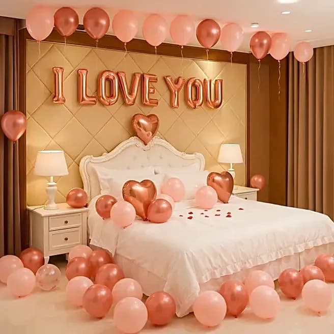 Romantic Anniversary Bedroom Balloon Decor Set — view 2 of 3