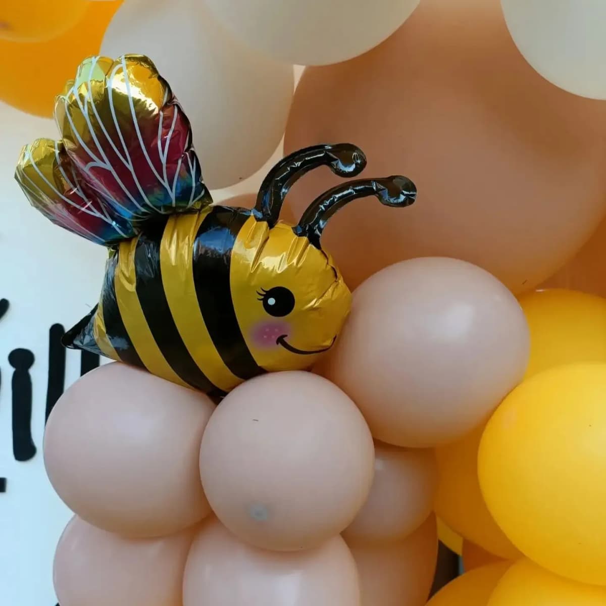 Outdoor Baby Shower Balloon Decoration Setup — view 2 of 2