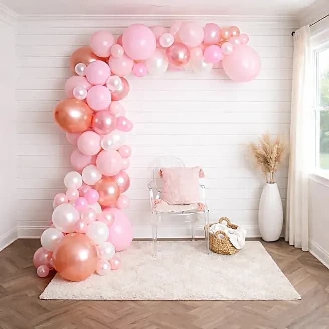 Organic Balloon Arch Pink Coloured Set — view 1 of 2