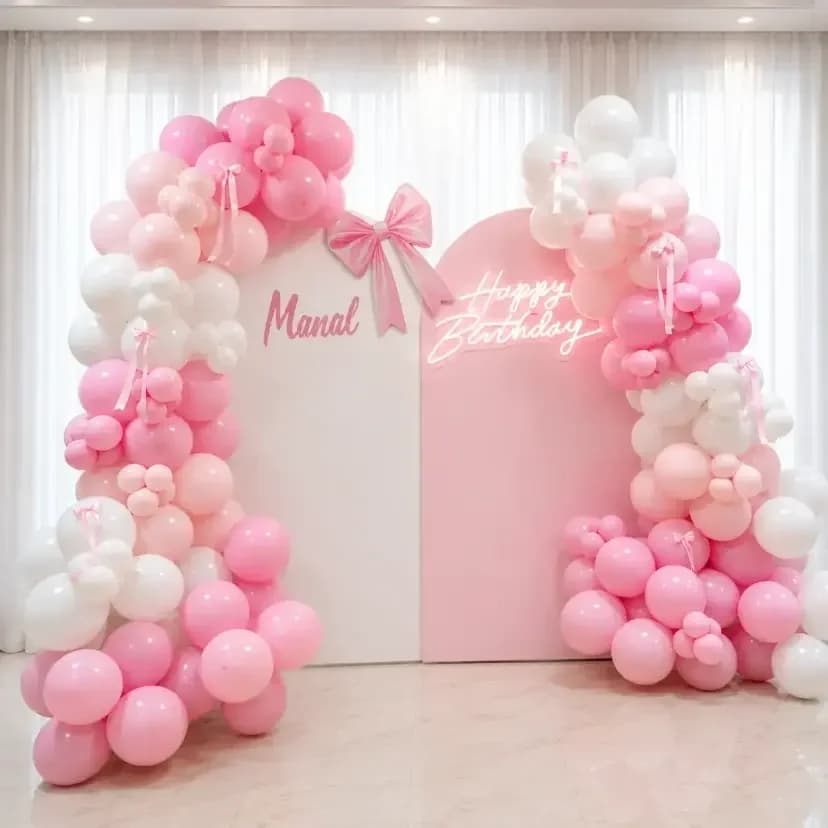 Pink Personalized Birthday Decor Setup — view 1 of 2