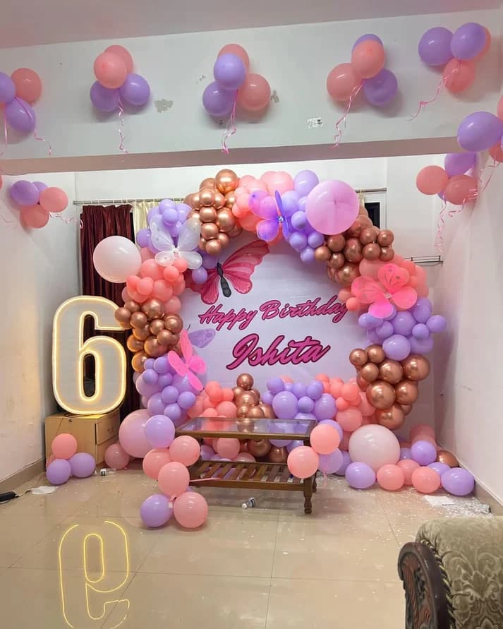 Girl’s Birthday Butterfly Setup — view 1 of 4