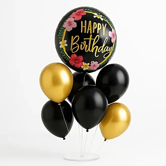 Modern Metallic Birthday Balloon Decor Set — view 1 of 4