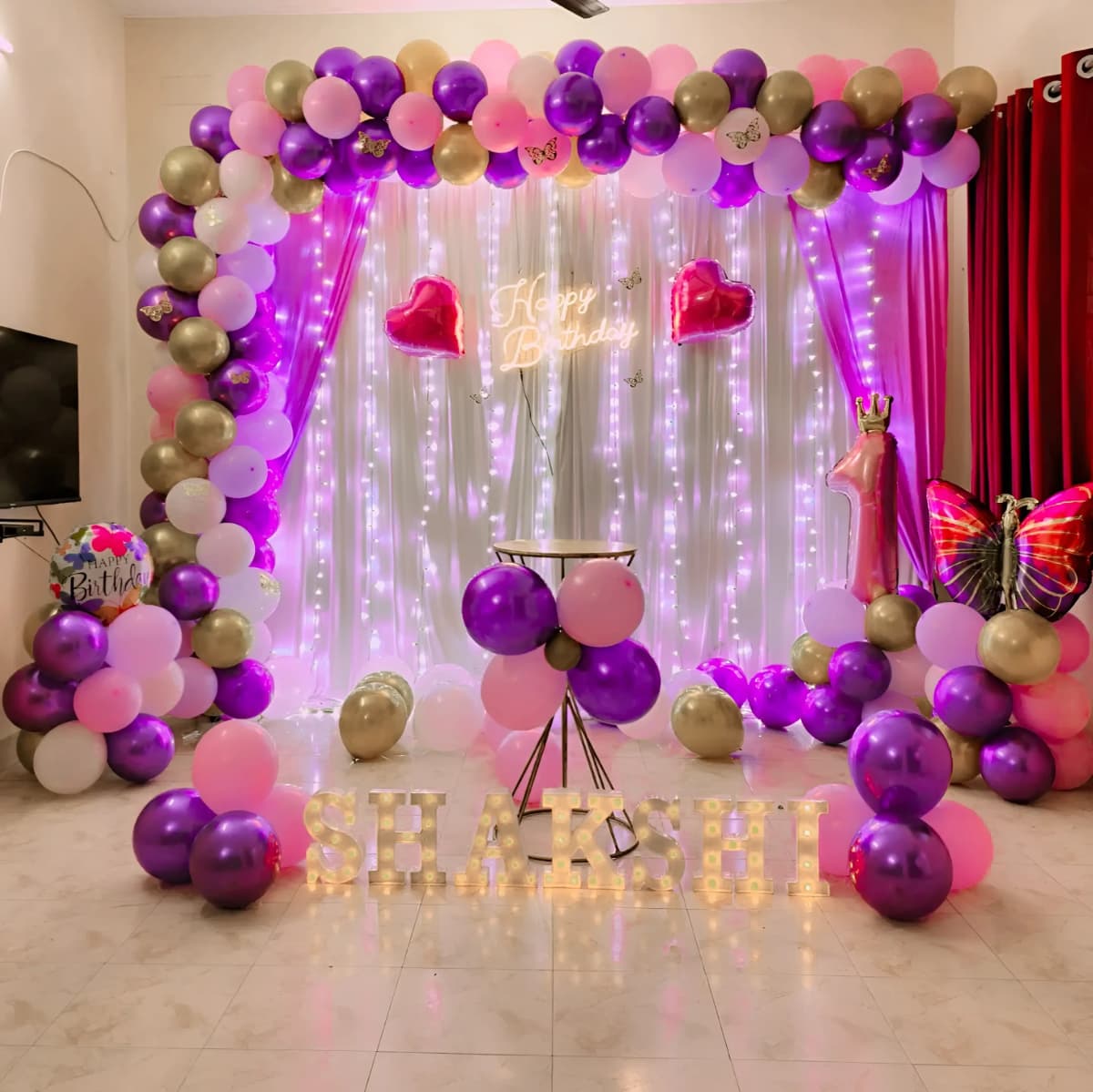 Dreamy Butterfly Theme Balloon Setup Decor — view 1 of 1