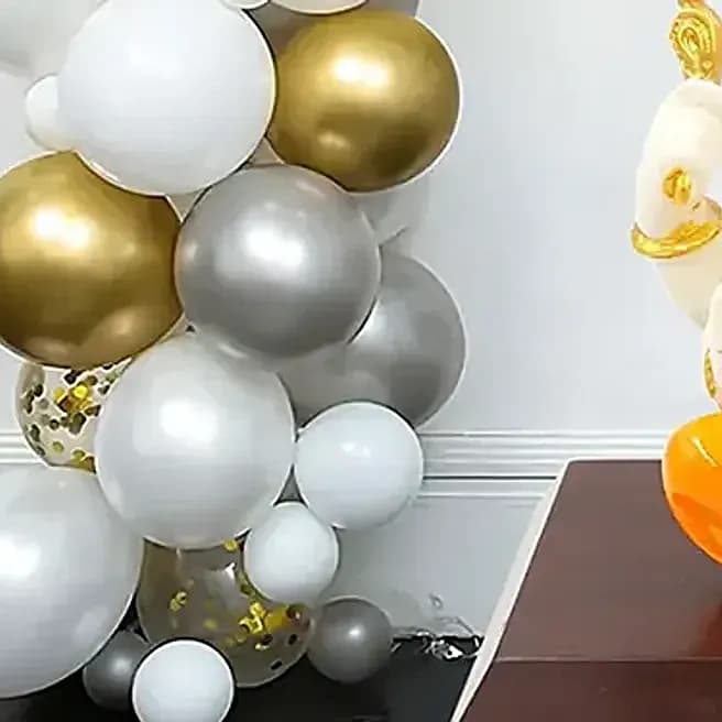 Silver Gold Festive Arch for Ganesh Chaturthi Set — view 3 of 4