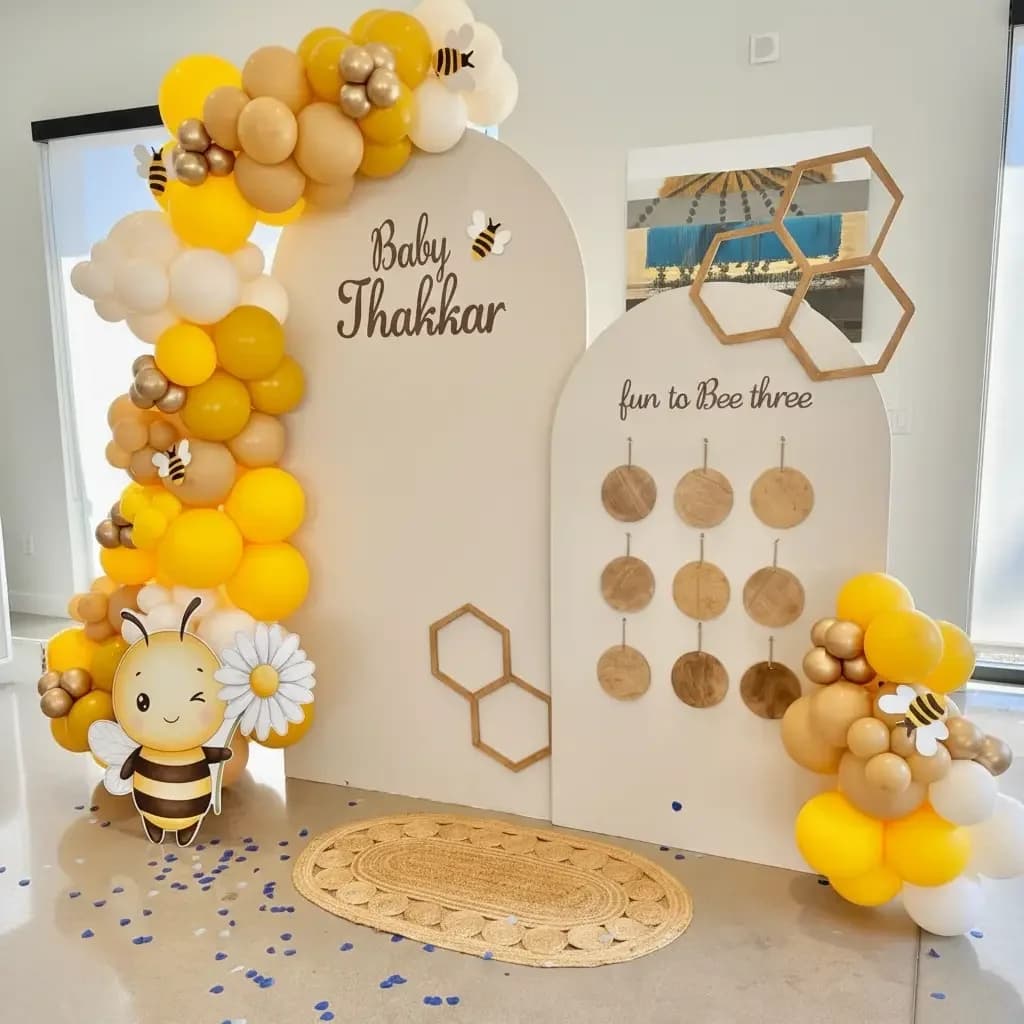 Premium Bee Theme Balloon Decoration Setup — view 2 of 3