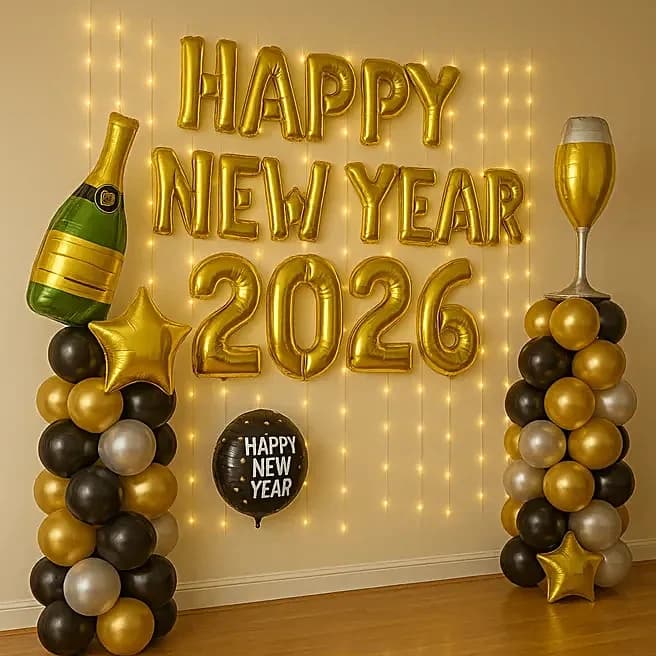 Golden Toast New Year Eve Balloon Display Set — view 2 of 4