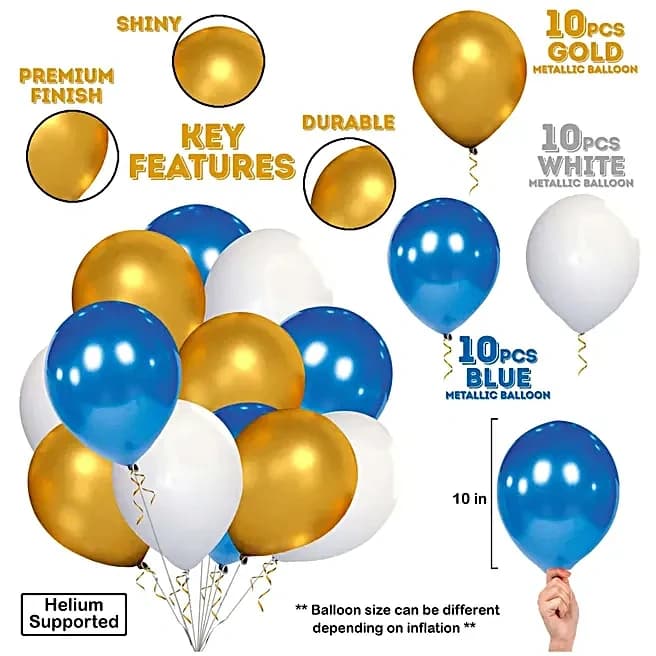 Bright In Blue Birthday Decoration Set — view 3 of 7