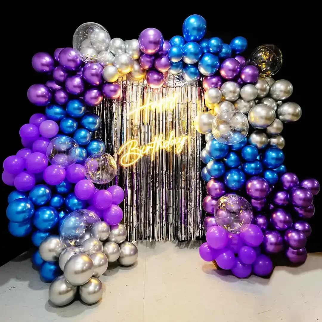 Blue and Purple Symphony Balloon Arch Decor Set — view 1 of 1