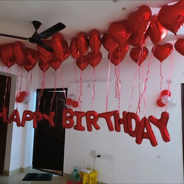 Romantic Heart shape Birthday celebration decoration for her Set — view 4 of 4