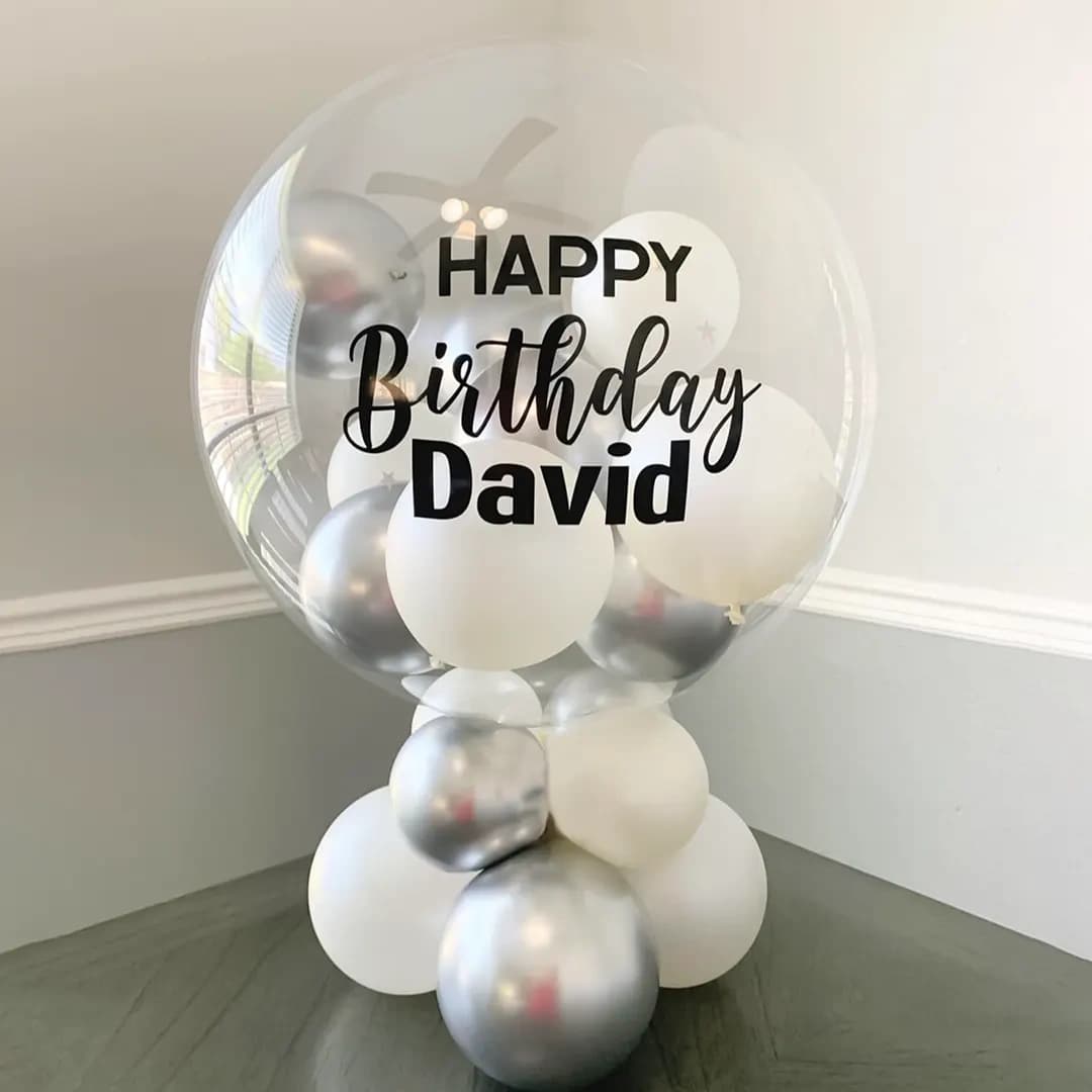 Happy Birthday Name Balloon Bouquet Set — view 1 of 1