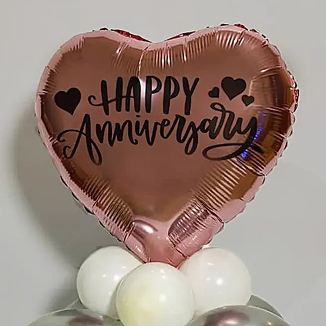 Happy Anniversary Silver Balloon Bouquet Set — view 2 of 4