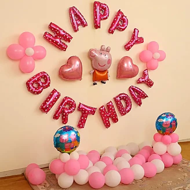 Peppa Pig Themed Birthday Balloon Decor Set — view 2 of 6