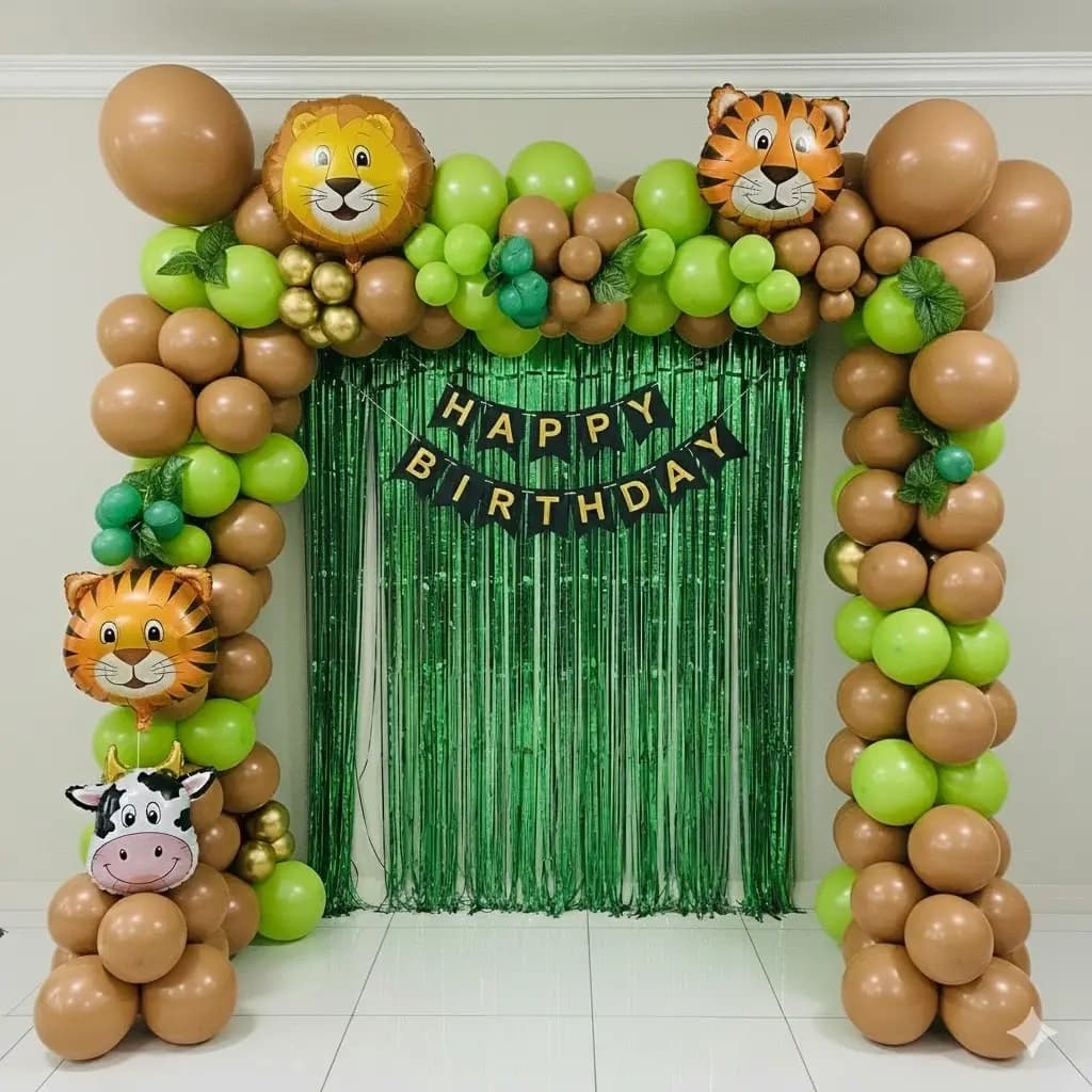 Jungle Kingdom Balloon Decoration Setup — view 1 of 2