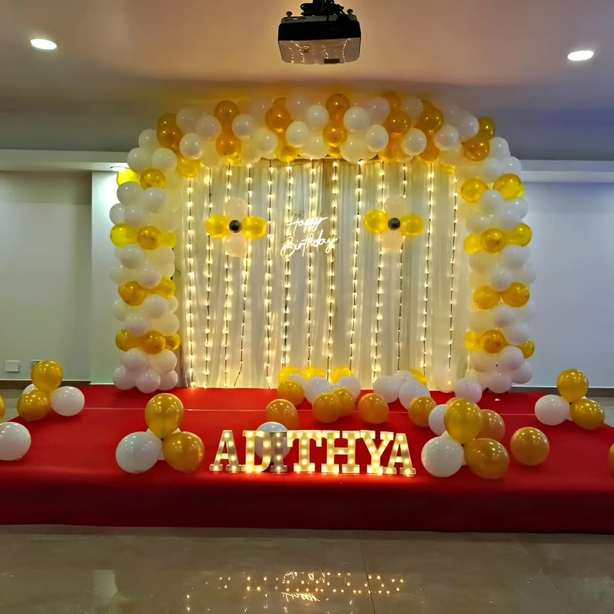 Birthday Hall Balloon Setup Decor — view 1 of 1