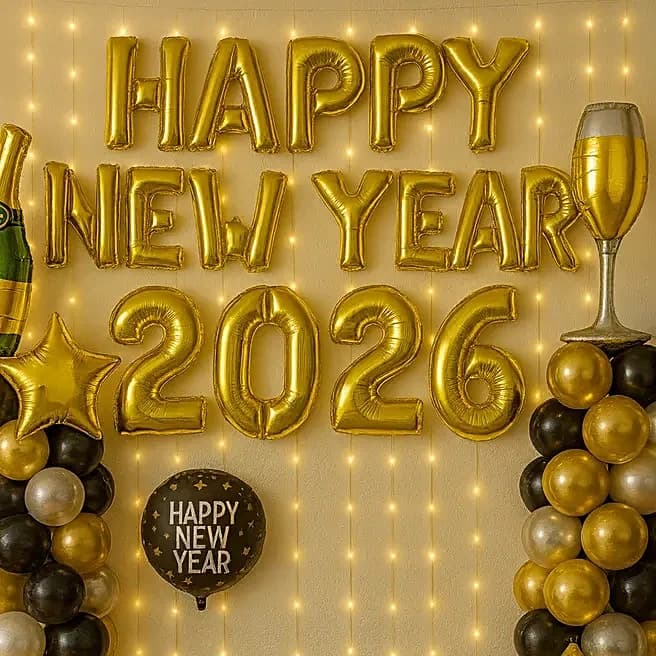 Golden Toast New Year Eve Balloon Display Set — view 3 of 4