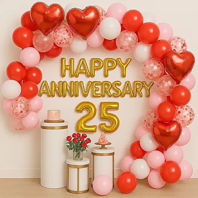 Happy Anniversary Numeric Balloon Decor Set — view 2 of 3