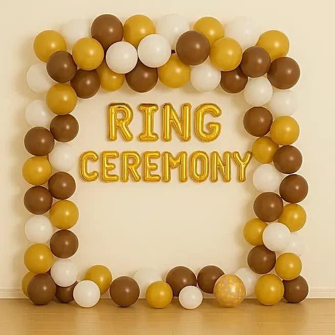 Elegant Ring Ceremony Balloon Setup Decor — view 4 of 4