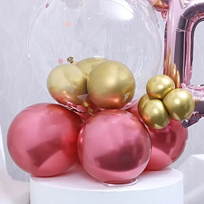 Chic Birthday Balloon Bouquet- Rose Gold Set — view 4 of 4