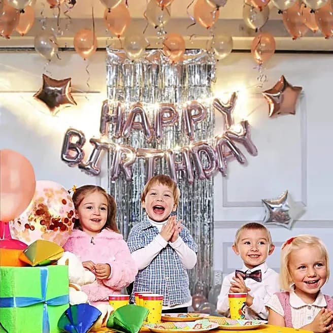 Rose Gold Theme Birthday Balloon Decor Set — view 3 of 3